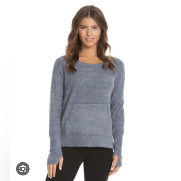 Barefoot Dreams Sweaters - Barefoot Dreams Cozychic Lite Crewneck Sweatshirt Pullover Front Pocket A350626